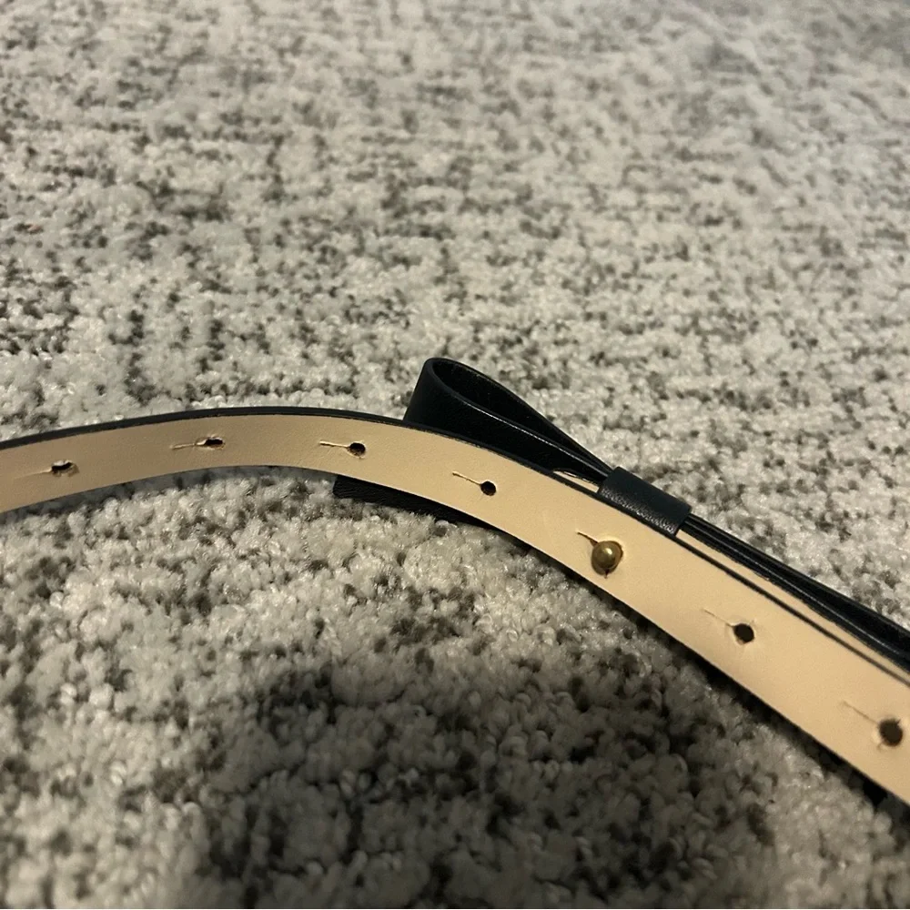 Kate Spade New York Black Genuine Leather Adjustable Belt Size Large